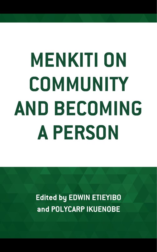 Couverture_Menkiti On Community And Becoming A Person