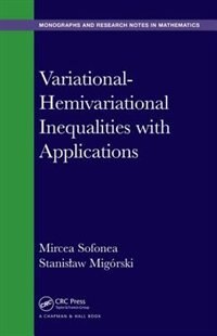 Front cover_Variational-hemivariational Inequalities With Applications