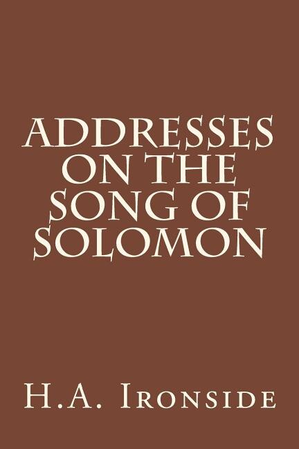 Front cover_Addresses on the Song of Solomon