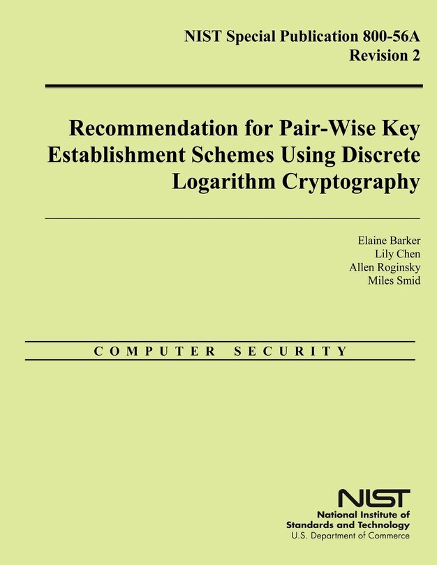 Front cover_NIST Special Publication 800-56A Revision 2
