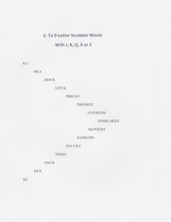 Front cover_2- TO 9-Letter Scrabble Words With J, K, Q, X or Z