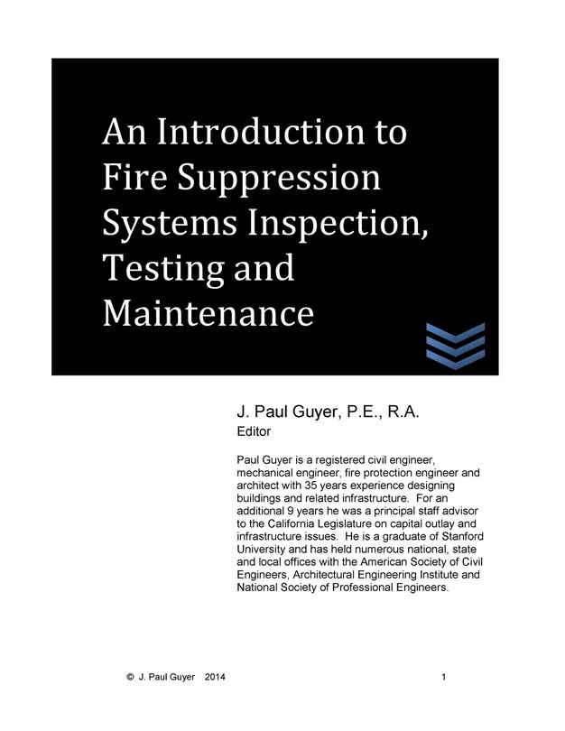 Front cover_An Introduction to Fire Suppression Systems Inspection, Testing and Maintenance