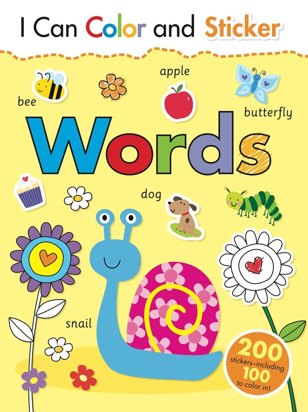 Front cover_I Can Color and Sticker: Words