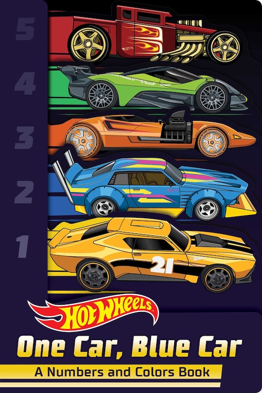 Couverture_Hot Wheels: One Car, Blue Car: A Numbers and Colors Book (A Mattel Hot Wheels Shaped Novelty Board Book for Toddlers)