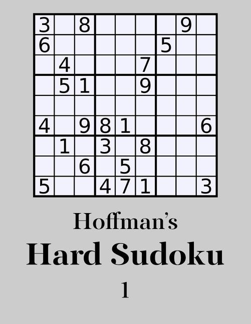 Front cover_Hoffman's Hard Sudoku 1