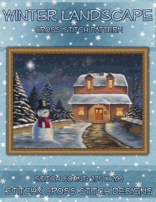 Front cover_Winter Landscape Cross Stitch Pattern