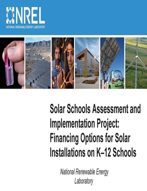 Couverture_Solar Schools Assessment and Implementation Project