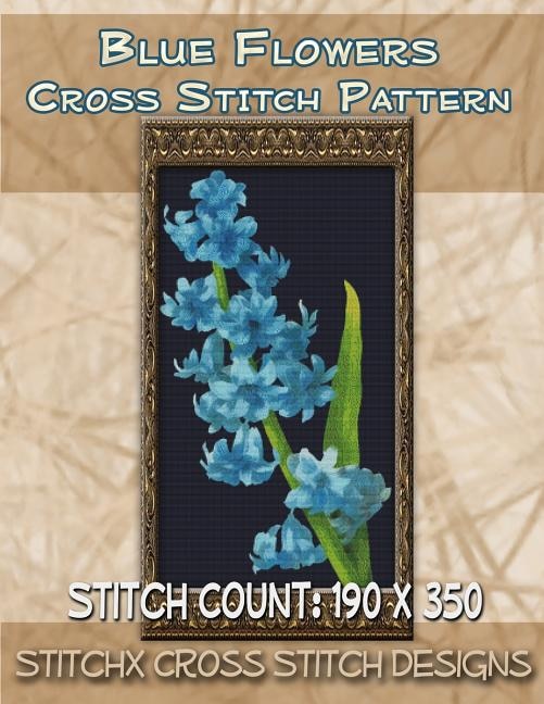 Front cover_Blue Flowers Cross Stitch Pattern