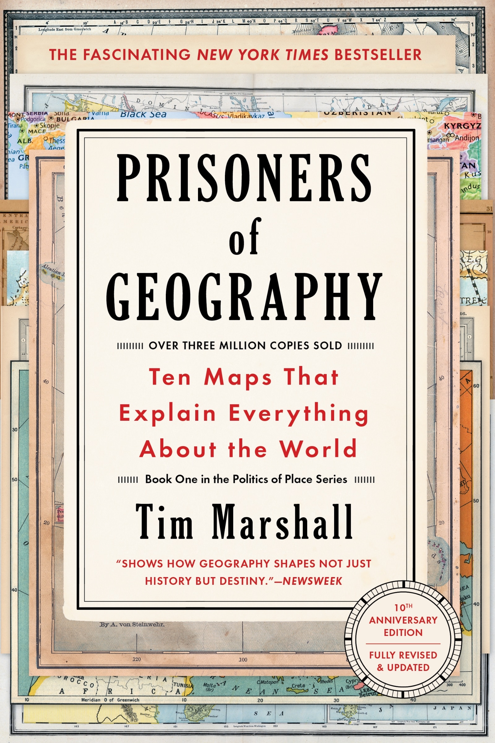 Capa oficial do livro Prisoners of Geography, de Tim Marshall