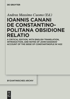 Front cover_Ioannis Canani de Constantinopolitana obsidione relatio