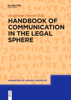 Front cover_Handbook of Communication in the Legal Sphere