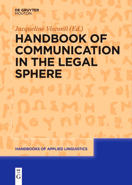 Front cover_Handbook of Communication in the Legal Sphere