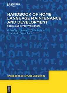 Front cover_Handbook of Home Language Maintenance and Development