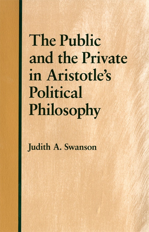 Couverture_The Public and the Private in Aristotle's Political Philosophy