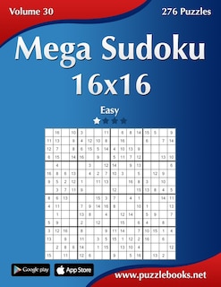 Front cover_Mega Sudoku 16x16 - Easy - Volume 30 - 276 Puzzles