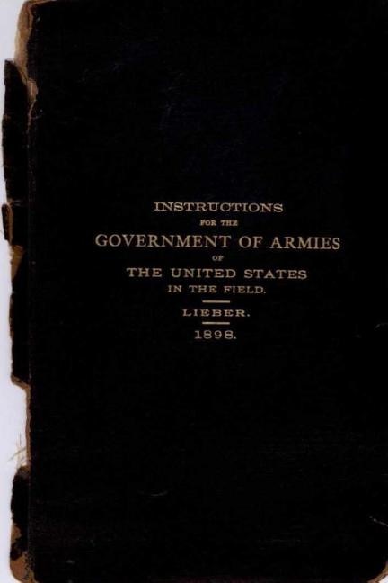 Couverture_Instructions for the Government of Armies of The United States in the Field