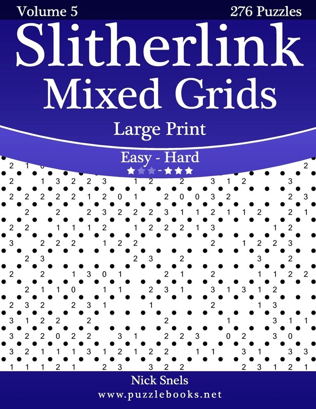 Couverture_Slitherlink Mixed Grids Large Print - Easy to Hard - Volume 5 - 276 Puzzles