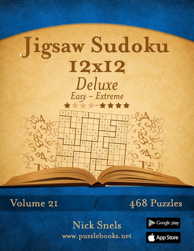 Couverture_Jigsaw Sudoku 12x12 Deluxe - Easy to Extreme - Volume 21 - 468 Puzzles