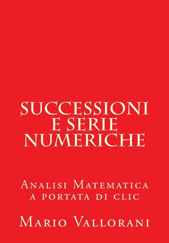 Front cover_Successioni e serie numeriche