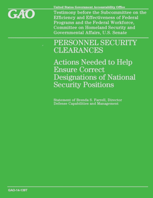 Couverture_Personnel Security Clearances
