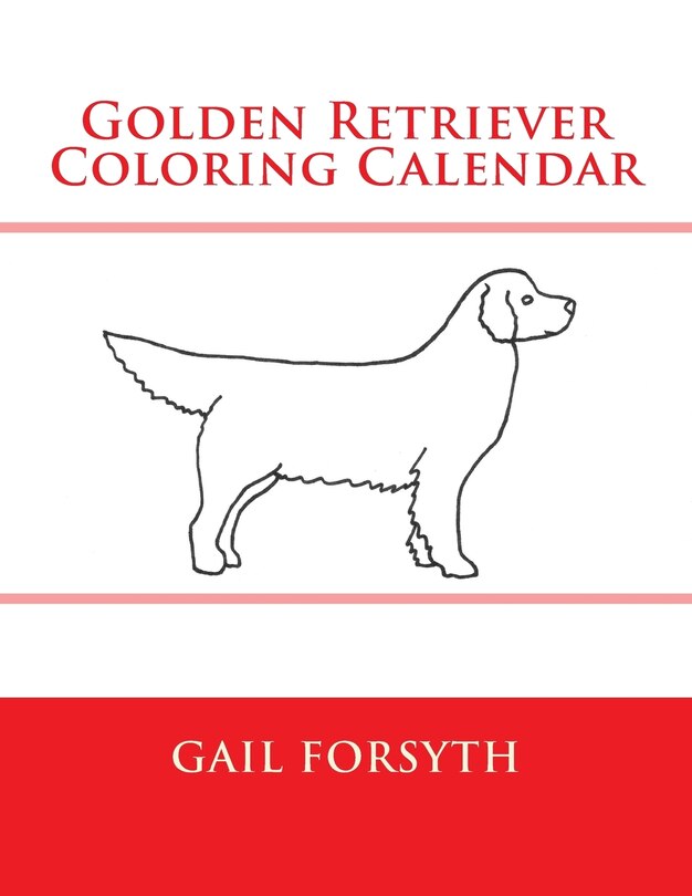 Front cover_Golden Retriever Coloring Calendar