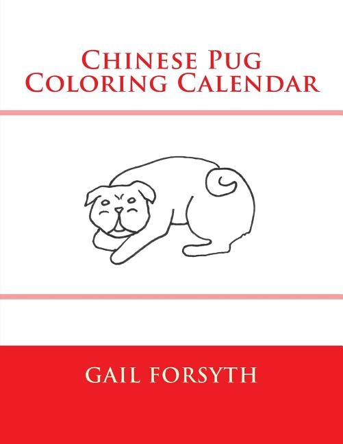 Chinese Pug Coloring Calendar