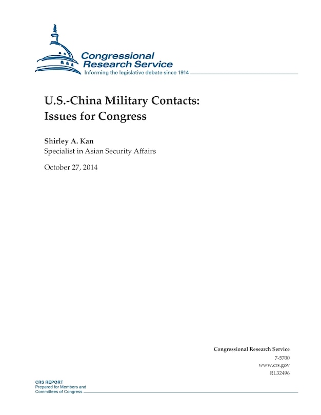 Front cover_U.S.-China Military Contacts