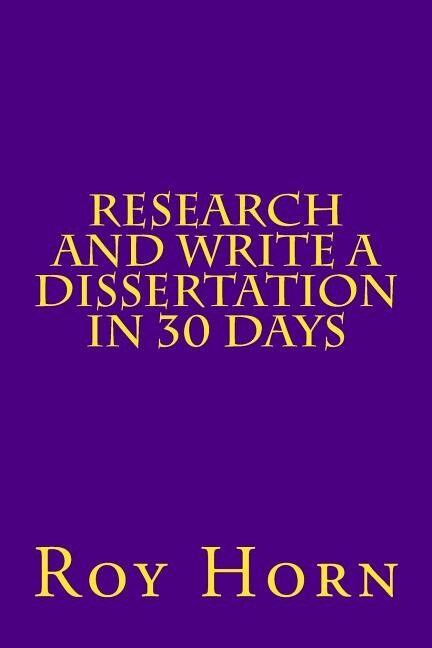 Couverture_Research and Write a Dissertation in 30 Days
