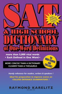 Front cover_SAT & High School Dictionary of One-Word Definitions