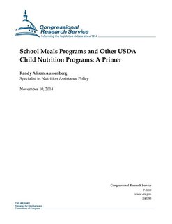 Couverture_School Meals Programs and Other USDA Child Nutrition Programs