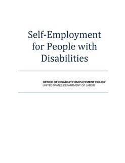 Front cover_Self-Employment for People with Disabilities