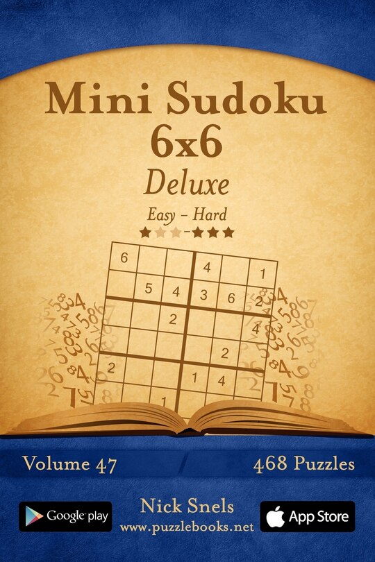 Front cover_Mini Sudoku 6x6 Deluxe - Easy to Hard - Volume 47 - 468 Puzzles