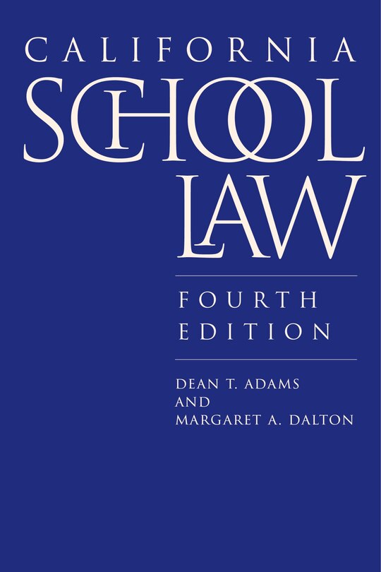 Front cover_California School Law
