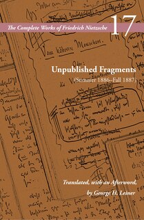 Front cover_Unpublished Fragments (Summer 1886–Fall 1887)
