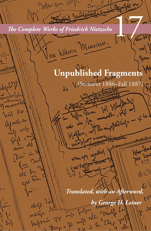 Front cover_Unpublished Fragments (Summer 1886–Fall 1887)