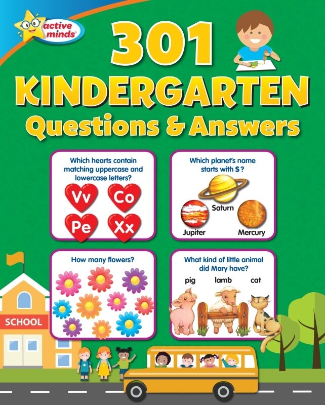 Front cover_Active Minds 301 Kindergarten Questions and Answers