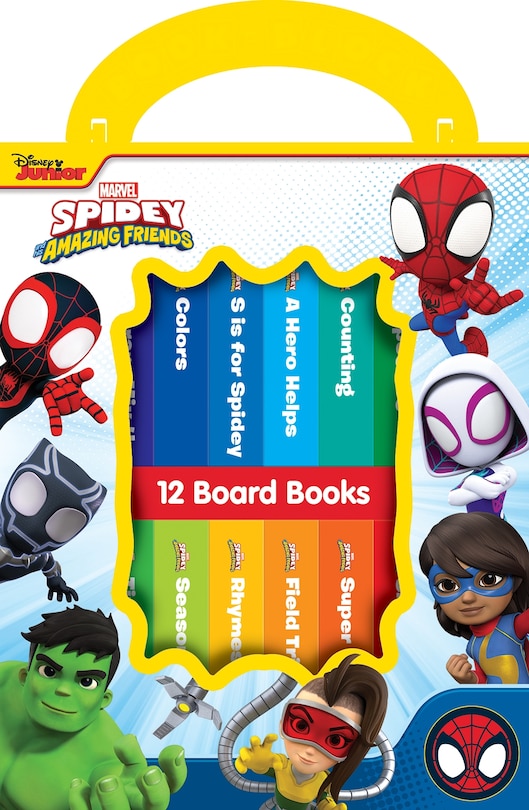 Front cover_Disney Junior Marvel Spidey and His Amazing Friends: 12 Board Books