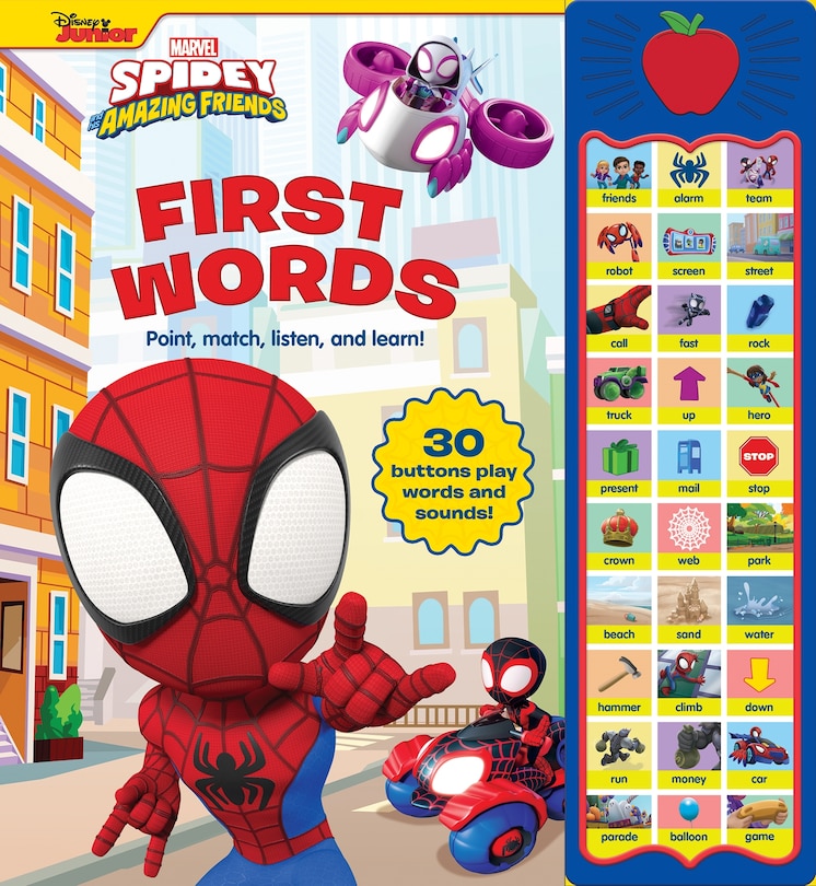 Front cover_Disney Junior Marvel Spidey and His Amazing Friends: First Words Sound Book