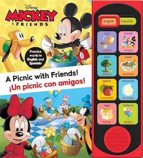 Front cover_Disney Mickey & Friends: A Picnic with Friends! English and Spanish Sound Book