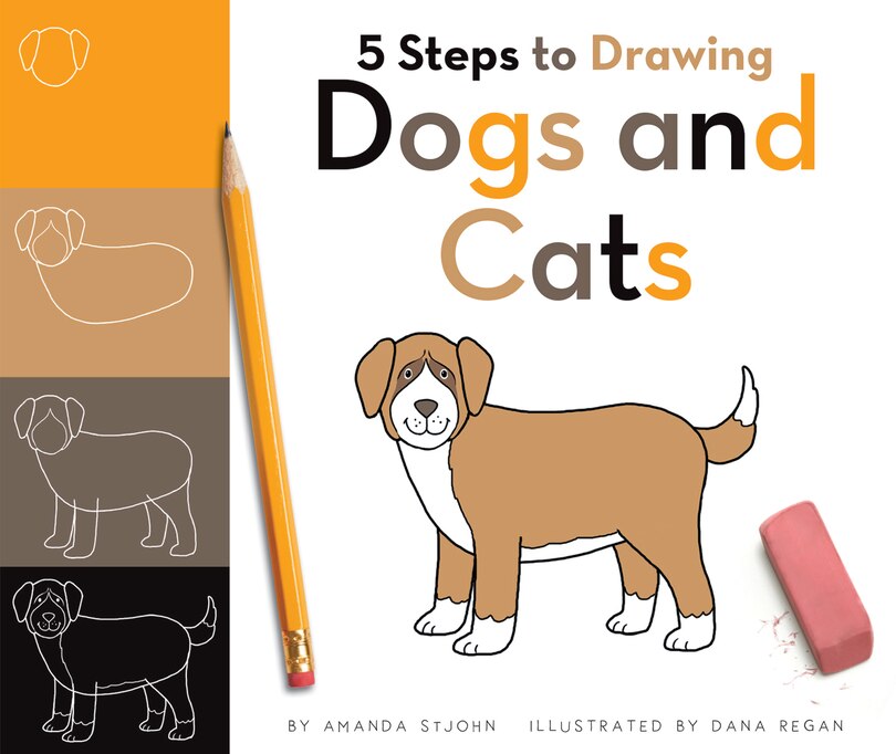 Front cover_5 Steps to Drawing Dogs and Cats