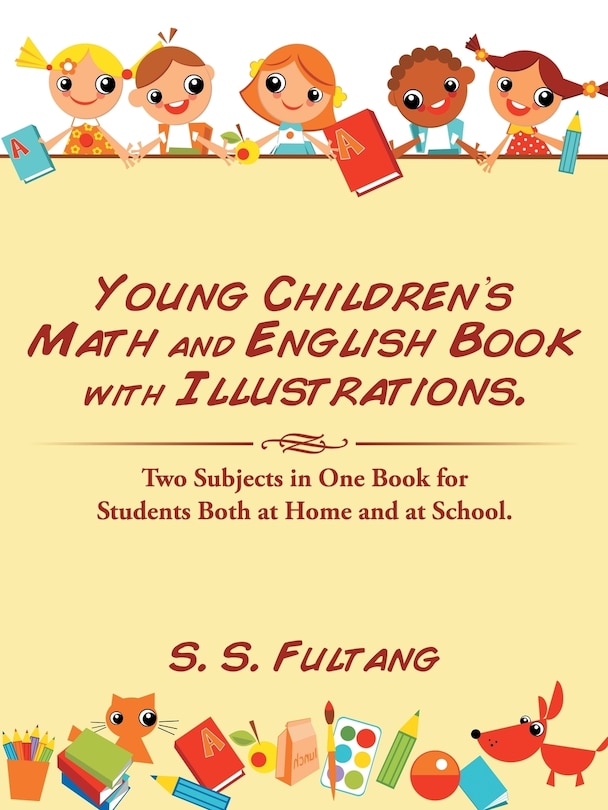 Front cover_Young Children's Math and English Book with Illustrations.