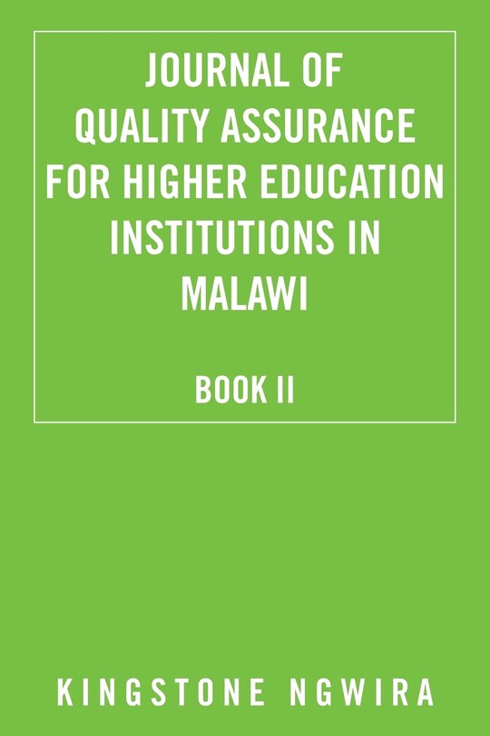 Front cover_JOURNAL OF QUALITY ASSURANCE FOR HIGHER EDUCATION INSTITUTIONS IN MALAWI