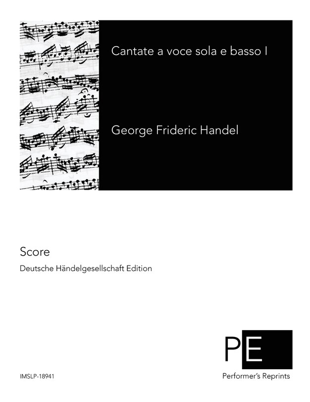 Front cover_Cantate a voce sola e basso I