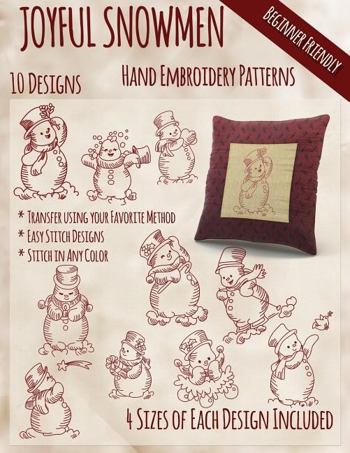 Front cover_Joyful Snowmen Hand Embroidery Patterns