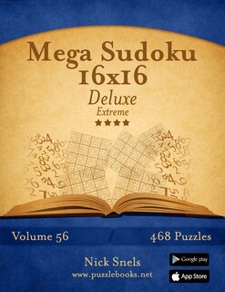 Front cover_Mega Sudoku 16x16 Deluxe - Extreme - Volume 56 - 468 Logic Puzzles