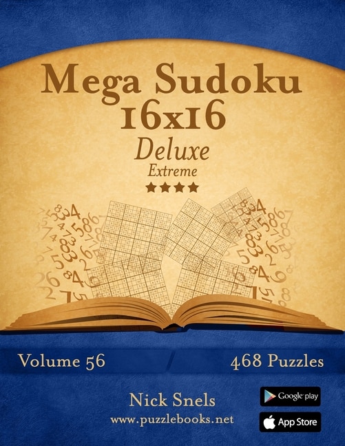 Front cover_Mega Sudoku 16x16 Deluxe - Extreme - Volume 56 - 468 Logic Puzzles