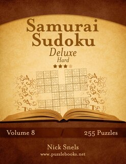 Front cover_Samurai Sudoku Deluxe - Hard - Volume 8 - 255 Logic Puzzles