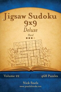 Front cover_Jigsaw Sudoku 9x9 Deluxe - Hard - Volume 22 - 468 Logic Puzzles
