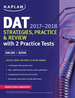 Couverture_Dat 2017-2018 Strategies, Practice & Review With 2 Practice Tests