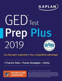 Front cover_GED Test Prep Plus 2019